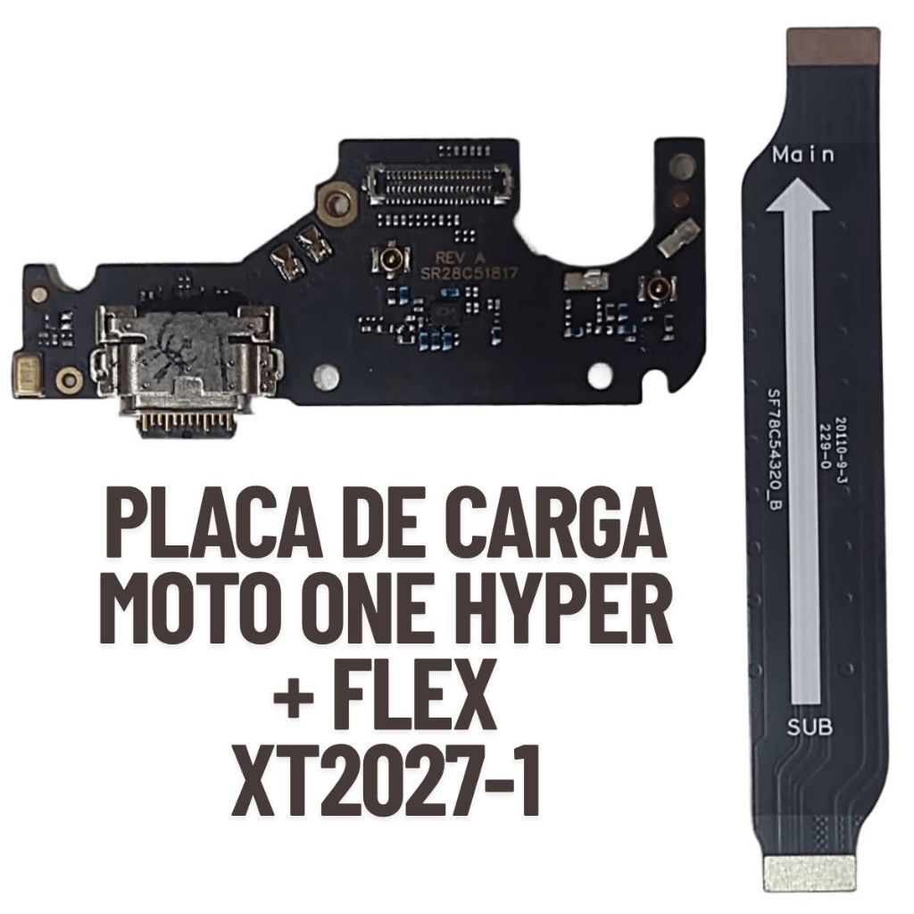 PLACA DE CARGA COMPATIVEL MOTOROLA MOTO ONE HYPER XT2027-1 ORIGINAL NACIONAL DE FABRICA