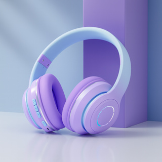 Fone De Ouvido Bluetooth colors Led Sem Fio Grande Bass Colorido esporte isolamento em Oferta na Shopee