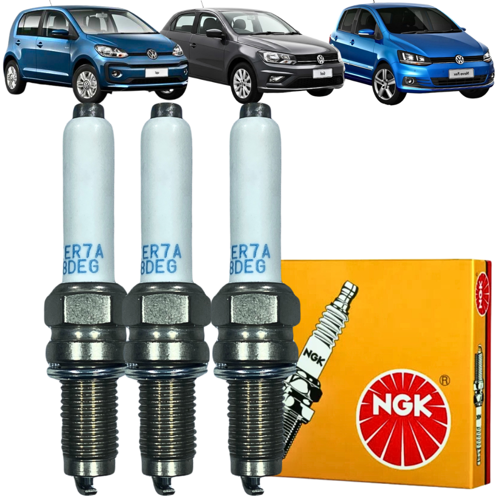 Jogo Vela Ignição Vw Up Fox Gol Polo Voyage 1.0 12v Ea211