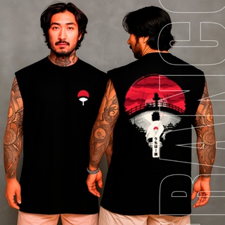 Regata Oversized Anime  Itachi Uchiha Naruto Sasuke Uchiha Clã Algodão Streetwear Machão Academia em Oferta na Shopee