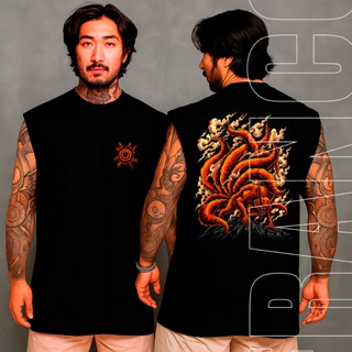 Regata Oversized Anime Camisa  Kurama Mangá Japonês Naruto Algodão Streetwear Machão Academ em Oferta na Shopee