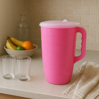 Jarra de Suco 4 Litros Cozinha Colorida Tampa Transparente Plástico Resistente em Oferta na Shopee