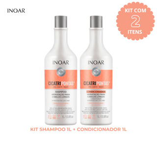 Kit Inoar Cicatripontas Shampoo 1L + Condicionador 1L em Oferta na Shopee