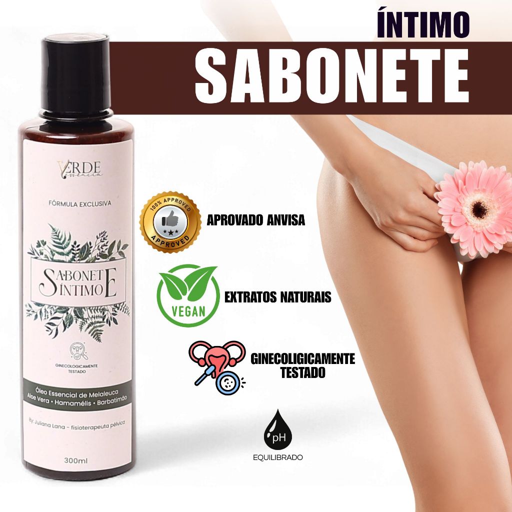 Sabonete Íntimo Combate Candidíase De Repetição Coceiras Irritações Barbatimão Melaleuca Hamamelis