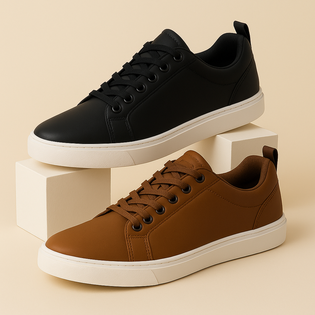 Kit 2 Tênis Casual Masculino Minimalista Solado Antiderrapante Moderno Confortável - Promoção Envio