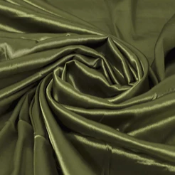 Tecido Cetim com Elastano Verde Oliva 97% Poliéster - 3% Elastano – 1,50m de Largura