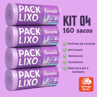 Saco de Lixo Cheiroso Lavanda 10L Saco de lixo Perfumado Neutraliza Odor Pia Banheiro Perfume Suave em Oferta na Shopee