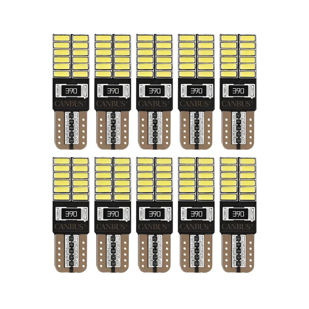 10 Unidade Lâmpada Pingão T10 24 leds com cambus