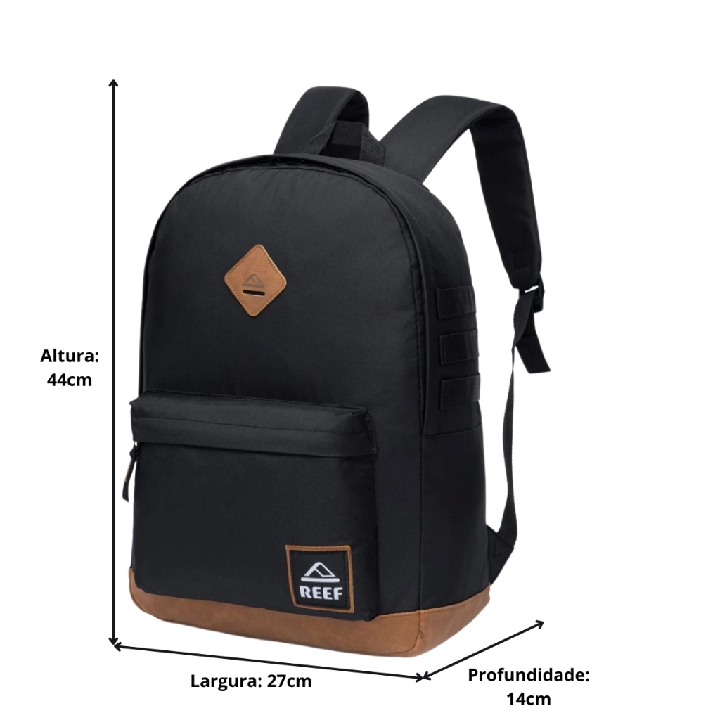 Mochila Masculina Reforçada + Estojo Reef Resistente Escolar Trabalho Faculdade em Oferta na Shopee