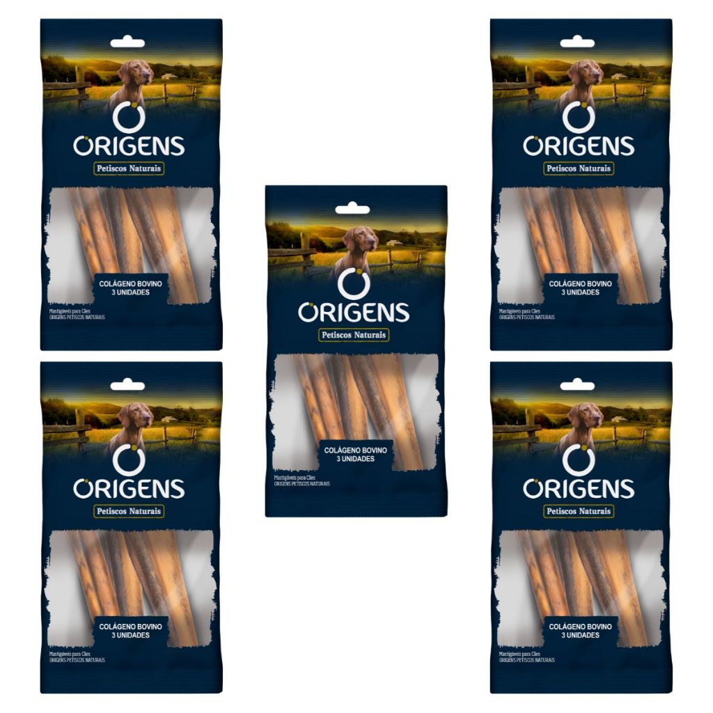 Origens Petisco Natural Cães Tiras De Colágeno Bovino 5 Unid