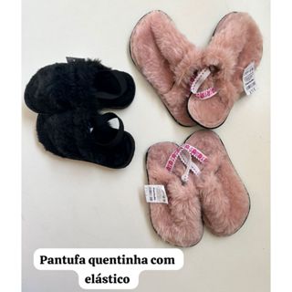 Pantufa Infantil Peluciada por dentro e por fora super quentinha com elástico em Oferta na Shopee