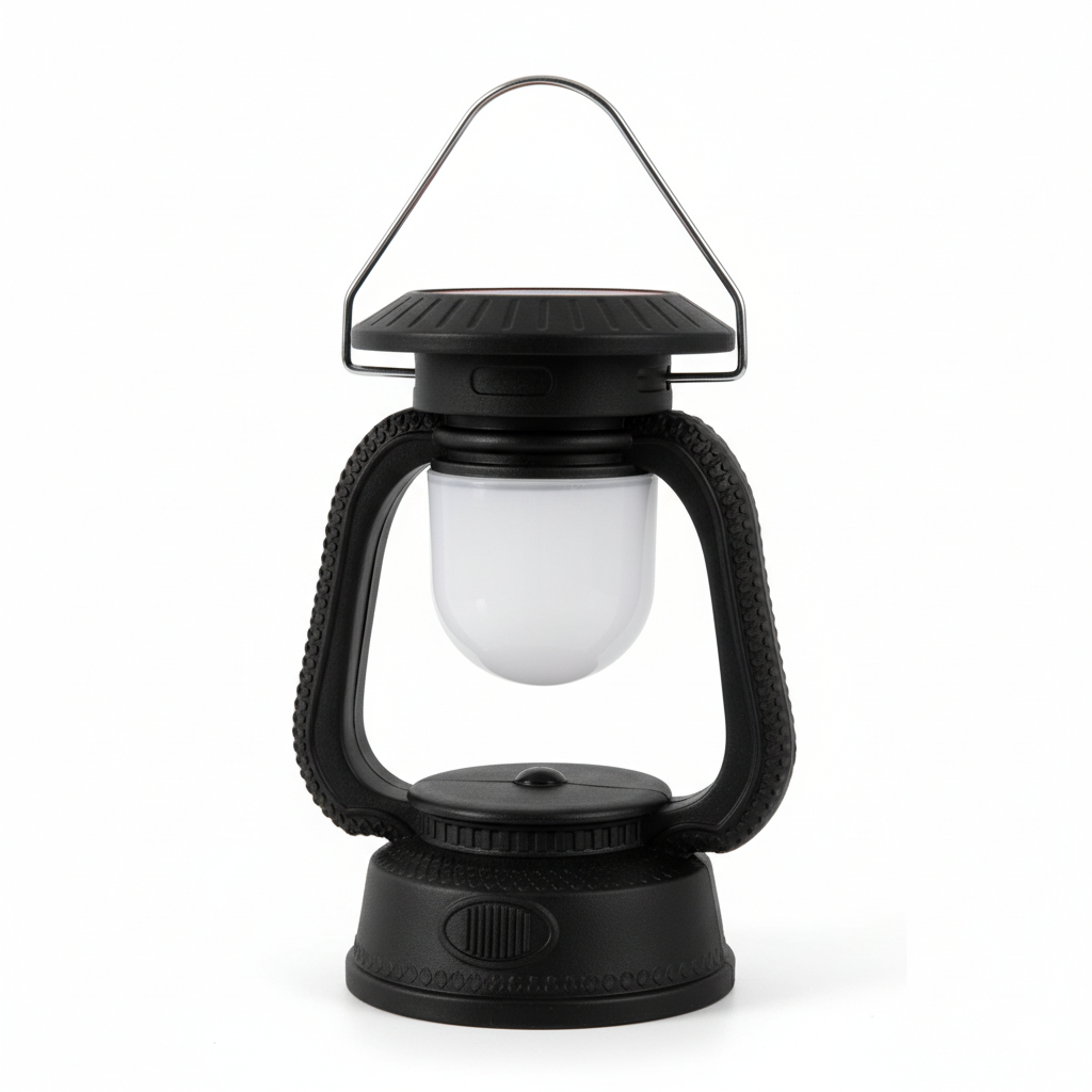Luminária Lampião Led Portátil com 3 Níveis de Intensidade e Modo Piscar – Ideal para Camping e Emergências