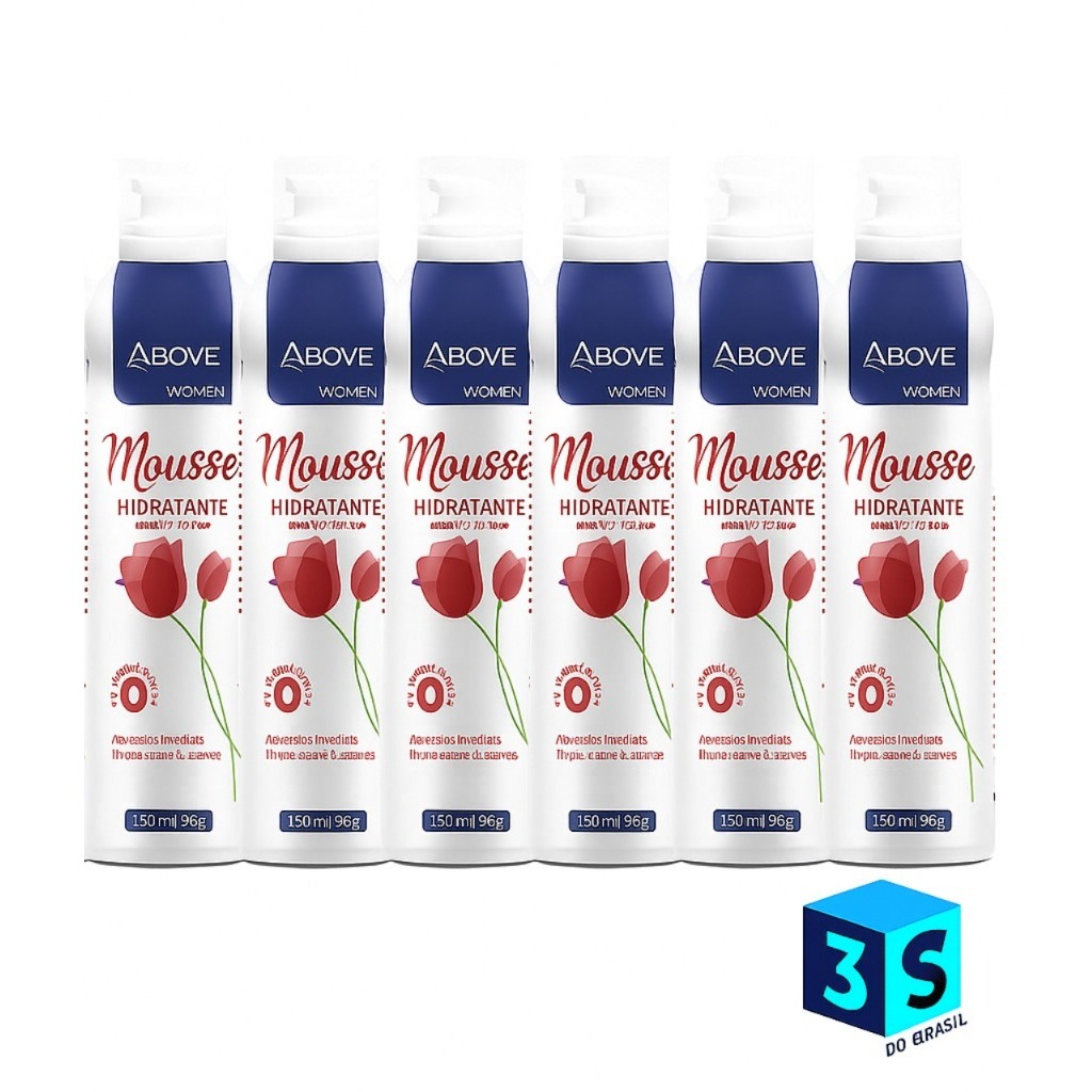 Kit C/6 Mousse Hidratante P/Corpo Above Women 150ML
