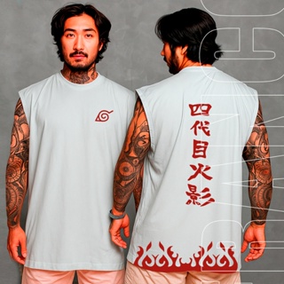 Regata Oversized Anime Minato Hokage Anime Série Naruto  Algodão Streetwear Machão Academ em Oferta na Shopee