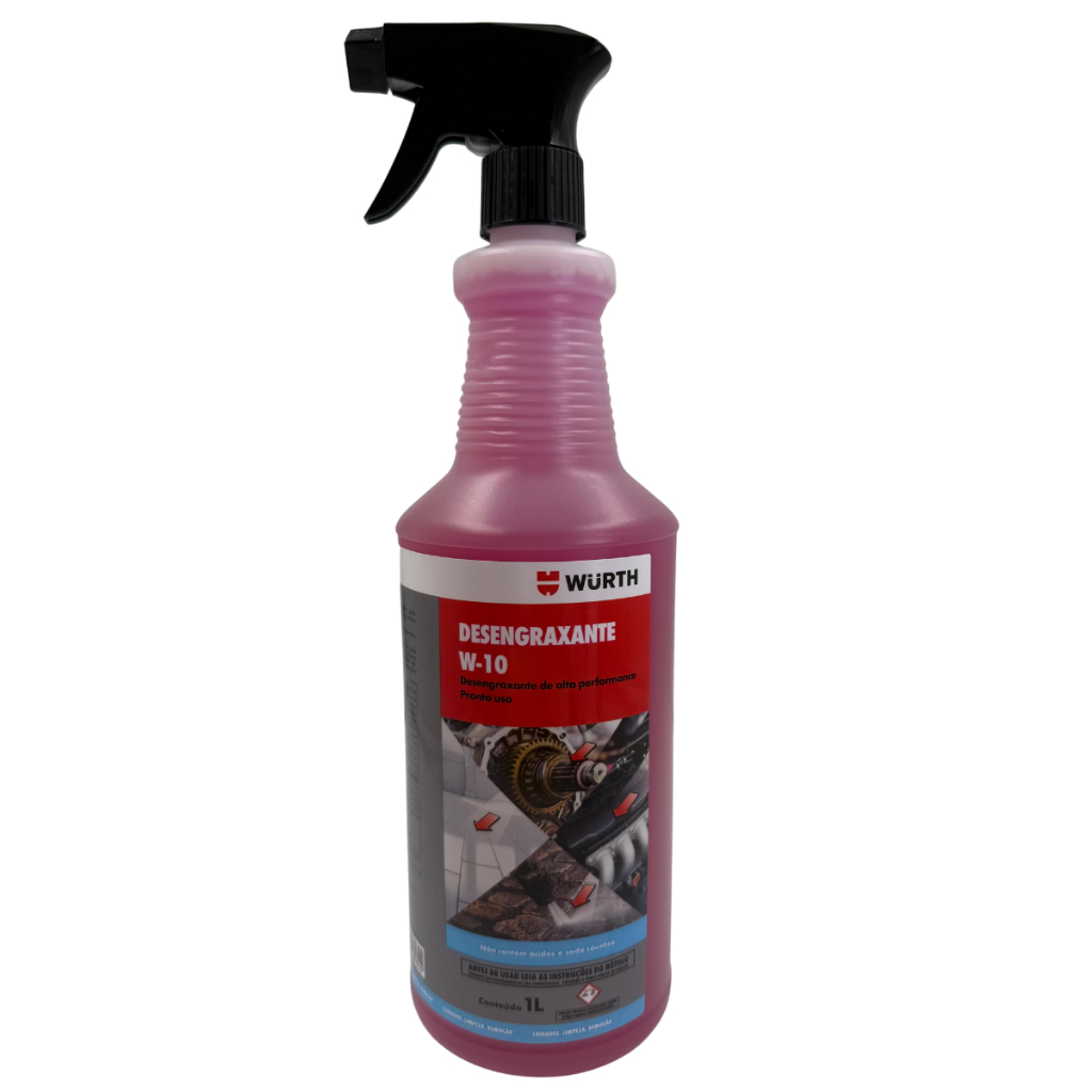 Desengraxante Multiuso W10 Spray Wurth 1L Limpeza Pesada Original Concentrado Automotivo Motor Graxa