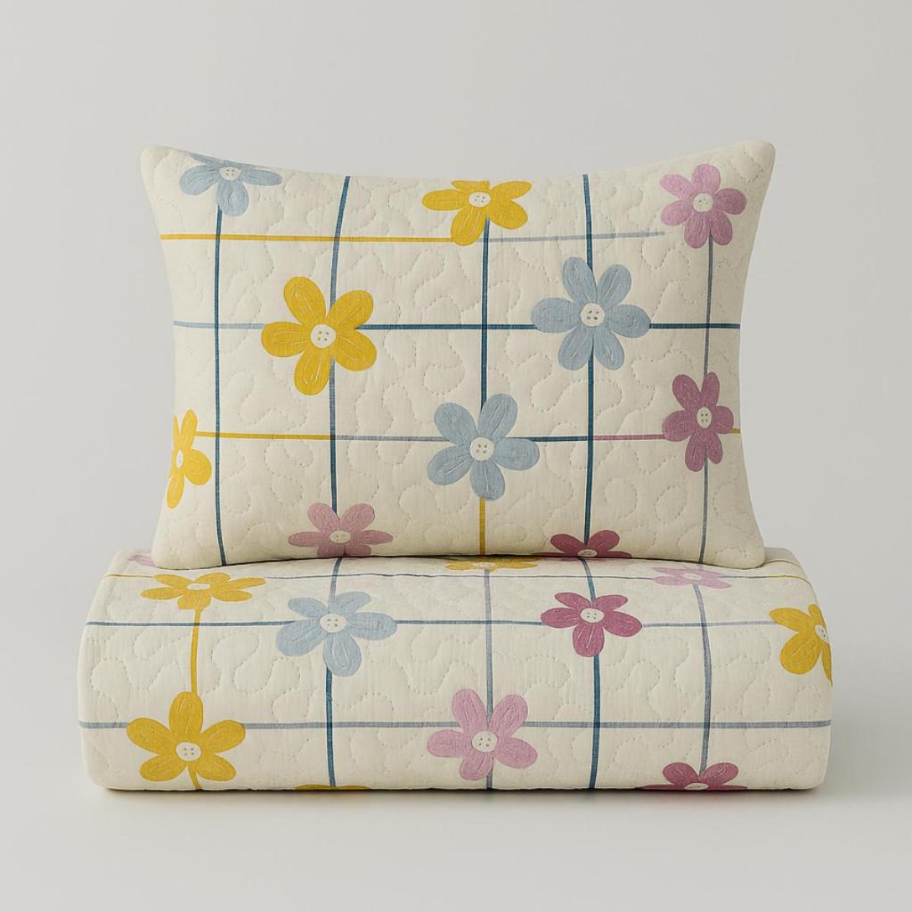 Cobre Leito Florido Estampado Infantil 02 Peças Solteiro Com Fronha Branco em Oferta na Shopee