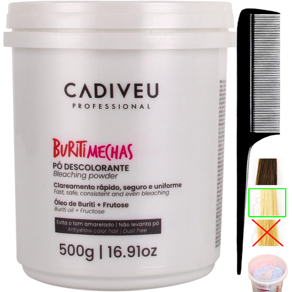Pó Descolorante Cadiveu Buriti Mechas 500gr Original + Brinde em Oferta na Shopee