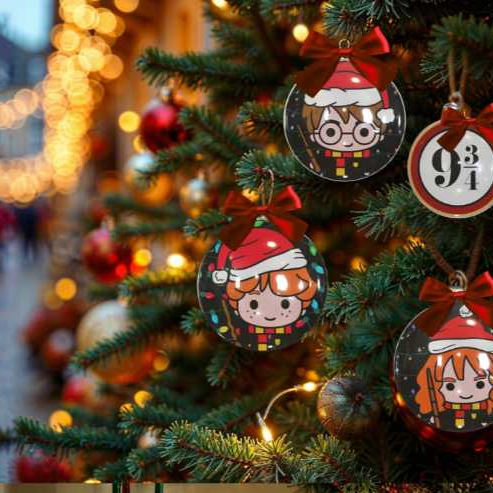 10 Bolinhas de Natal do Harry Potter • Enfeite Esfera acrílica Geek • Decoração Árvore- ENVIO RÁPIDO — imagem 2 de 2
