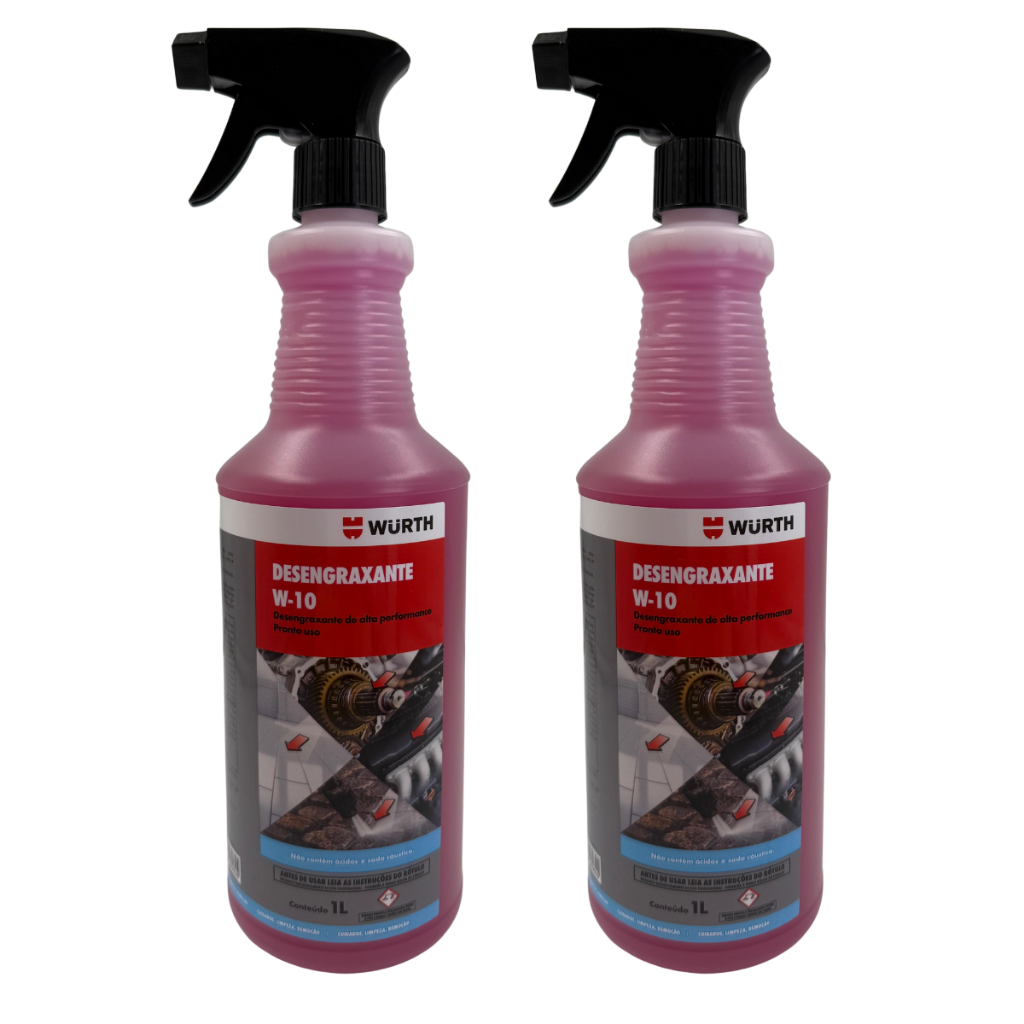 2 Desengraxante Spray Automotivo Multiuso Limpeza pesada Wurth W-10