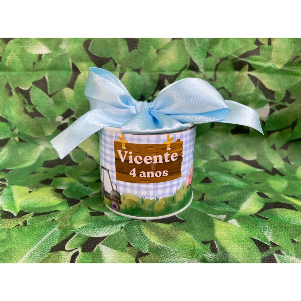 Kit Tubolata Personalizada (5x6) Fazendinha Lembrancinha de Maternidade/Chá de Bebê/Aniversário