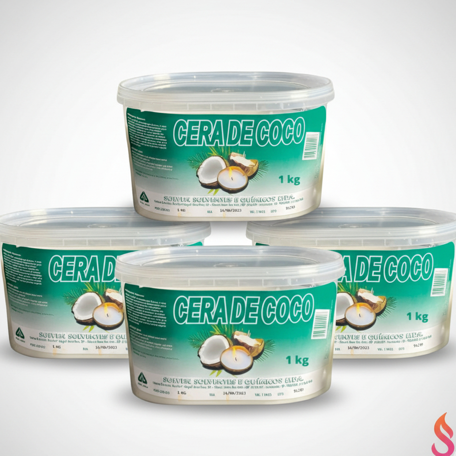 4kg Cera de Coco Solven ideal para velas artesanais, velas aromáticas, decorativas e lembrancinhas.