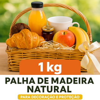 1 kg Palha de Madeira Natural Decorativa Pinus para Cestas Decoração Presentes Proteção em Oferta na Shopee