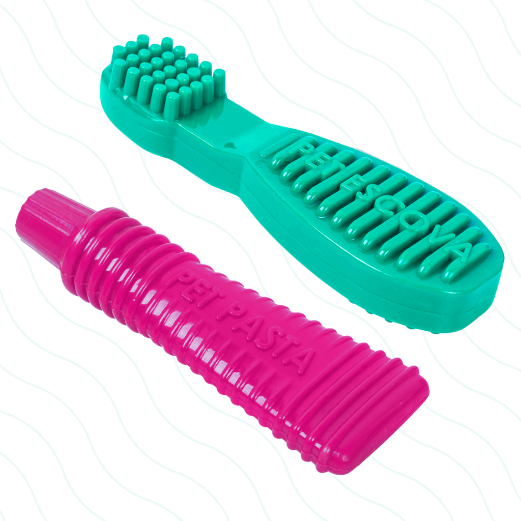 2 Mordedores Em Nylon da Pet Games Pet Escova E Pet Pasta Brinquedo Super Resistente Cão Cachorro