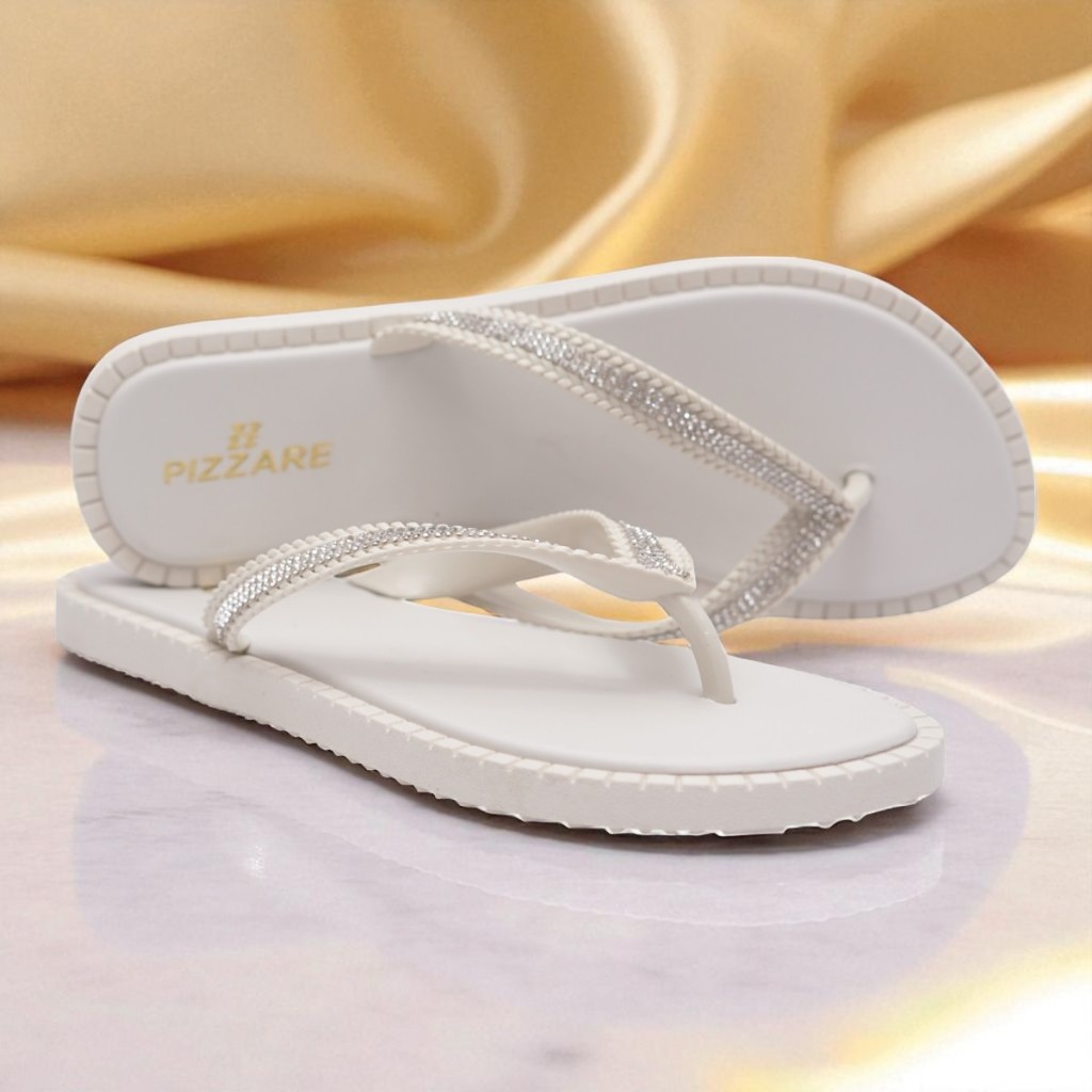 Chinelo Feminino Ortopédico com Strass e Brilho Anatômico Leve Confortável Casual Elegante 34 Ao 39