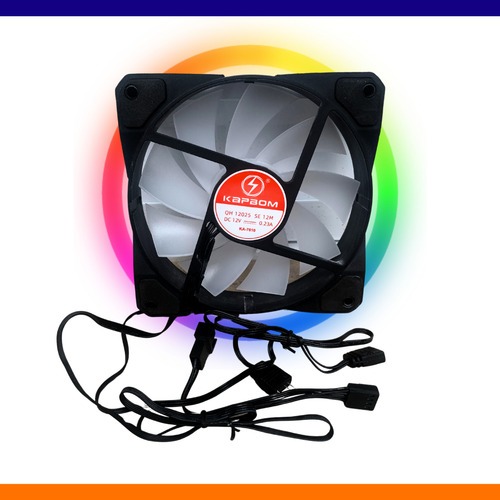 Fan RGB LED 120mm Cooler Ventoinha 12v Para PC Gamer RGB