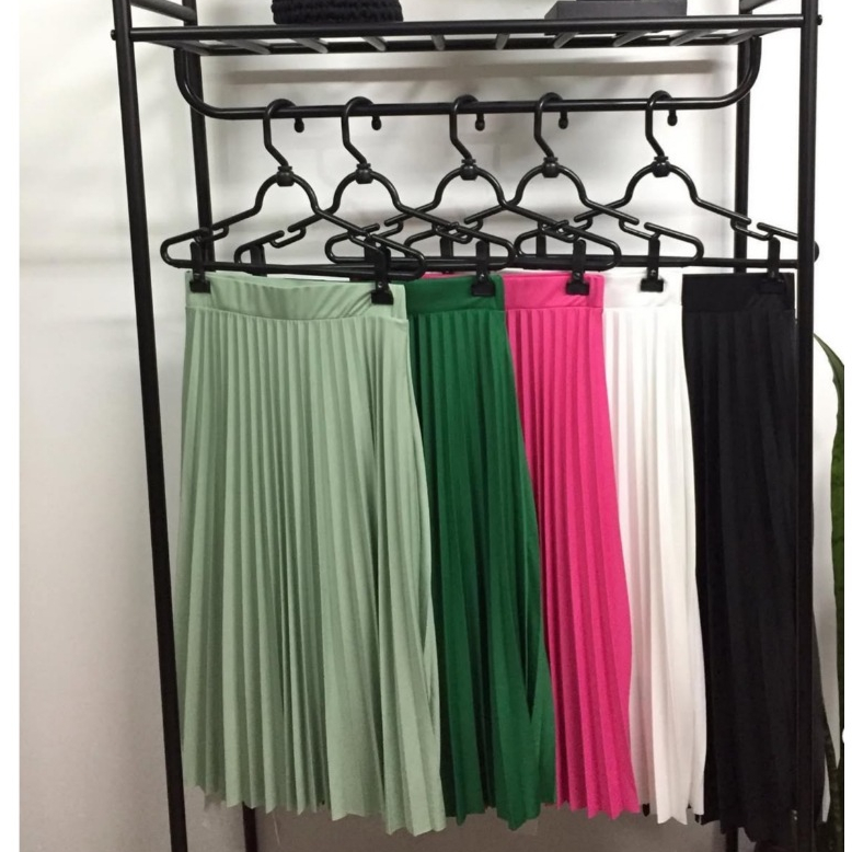 Saia Plissada Midi Feminina Com Forro Lisa - Moda Evangelica *SAIA MIDI PLISSADA em Oferta na Shopee