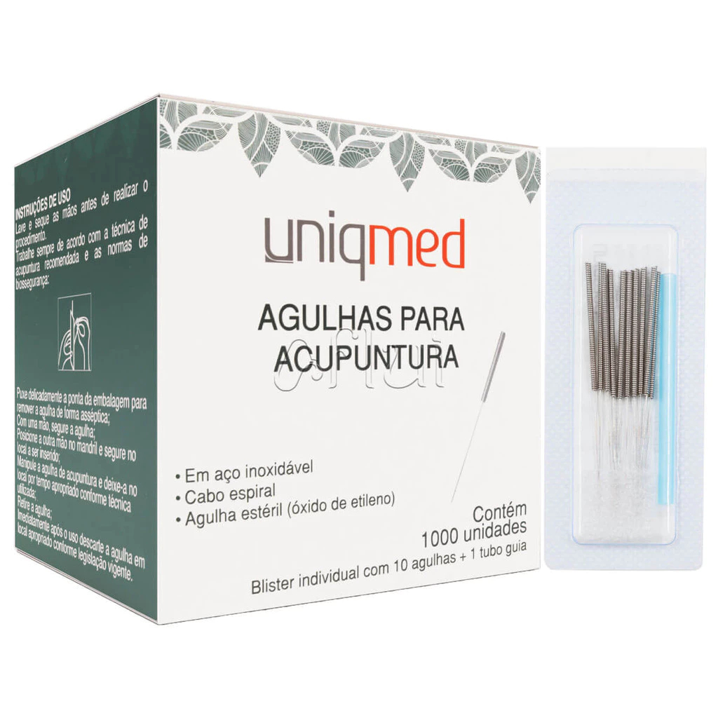 Agulha para Acupuntura 100 Agulhas Uniqmed Individual Blister Anvisa em Oferta na Shopee