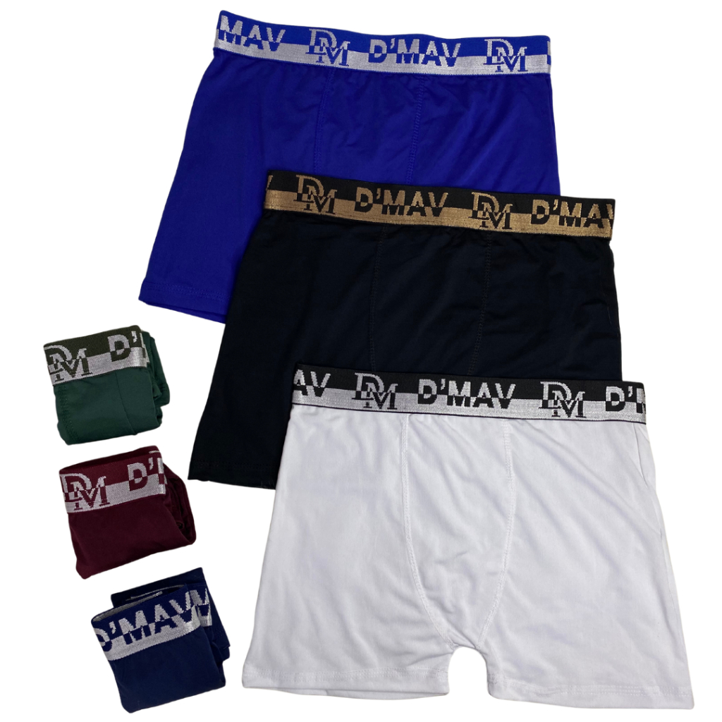 Kit 5 Cuecas Boxer Plus Sizer Confortável não Enrola Nas Pernas!