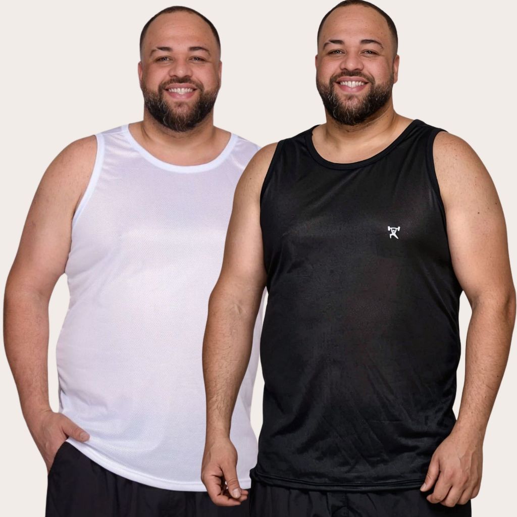 Regata masculina dry fit plus size do G1 ao G4 academia fitnnes em Oferta na Shopee