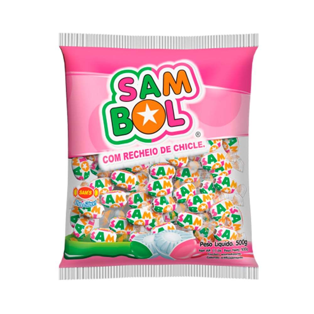 Bala Sambol Tutti-frutti 500g/ Aprox. 100 unidades