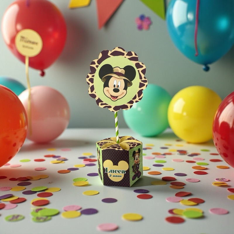 centro de Mesa Safari MICKEY novo em Oferta na Shopee