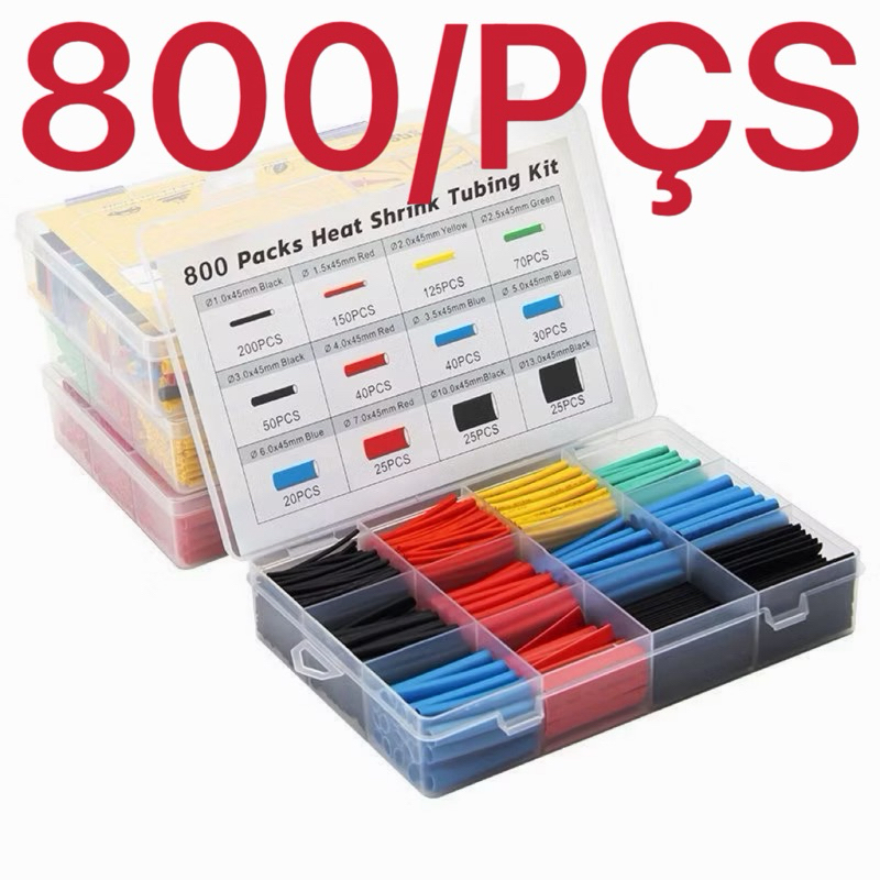 Espaguete Termo Retratil Tubo Isolante Fio Colorido 800pçs em Oferta na Shopee