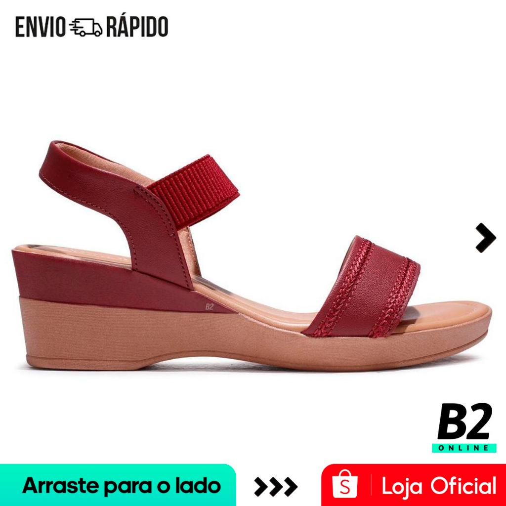 Sandália Usaflex Salto Anabela Feminina Original com Nota Fiscal e Garantia em Oferta na Shopee
