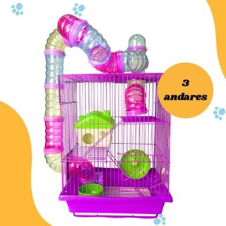 Gaiola Hamster Roedores Completa 3 Andares Savana Pet em Oferta na Shopee