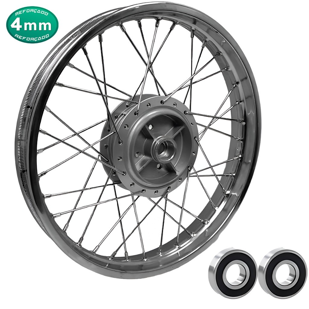 Roda Tras Completa Sundown Max 125 Hunter 125 + Rolamentos