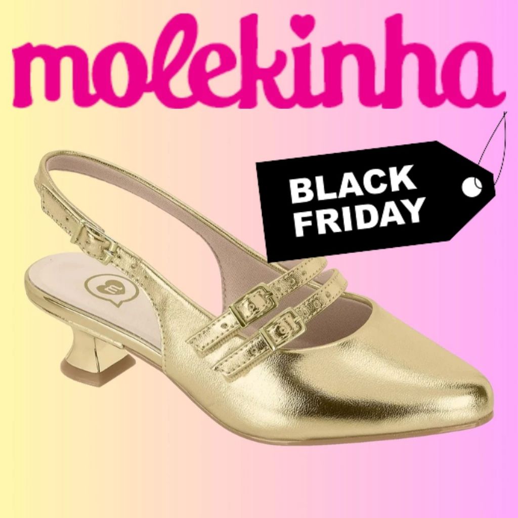 Sapato Infantil Menina Molekinha Conforto Salto Alto Fivela | Lançamento! | Original Molekinha!