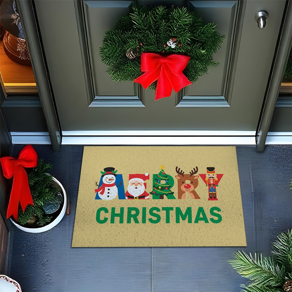 Tapete De Porta Capacho Merry Christmas Ca11227