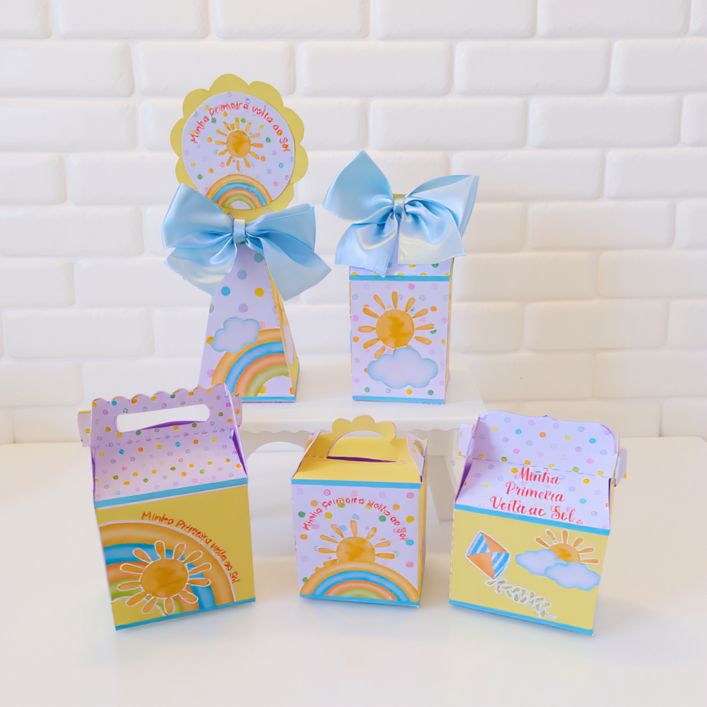 Kit Personalizado Primeira Volta ao Sol Menino - Volta ao Sol Menino - Volta ao Sol Azul - PEGUE E MONTE