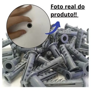 100 buchas de fixação para parede, com anel, sem anel, tijolo baiano, num: 5, 6, 7, 8, 10 em Oferta na Shopee