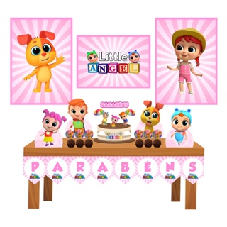 Kit Festa Em Casa - Little Angel Rosa - Só Um Bolinho em Oferta na Shopee