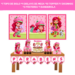 Kit Festa Em Casa - Moranguinho - Só Um Bolinho em Oferta na Shopee