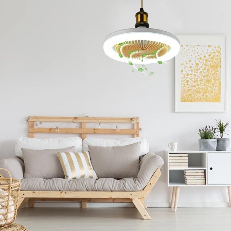 Ventilador De Teto Led Com Controle Luz E Ventilação 2 Em 1 OIH-4984