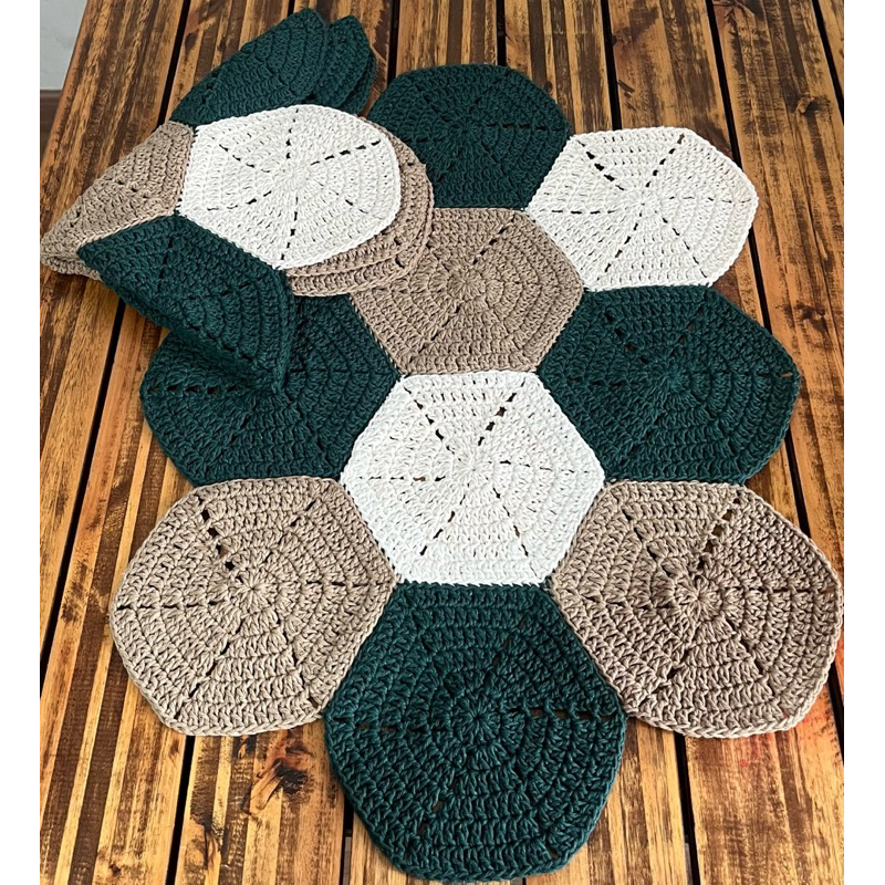 kit 2 tapetes de crochê, tapete barbante 6, banheiro, cozinha, entrega imediata em Oferta na Shopee