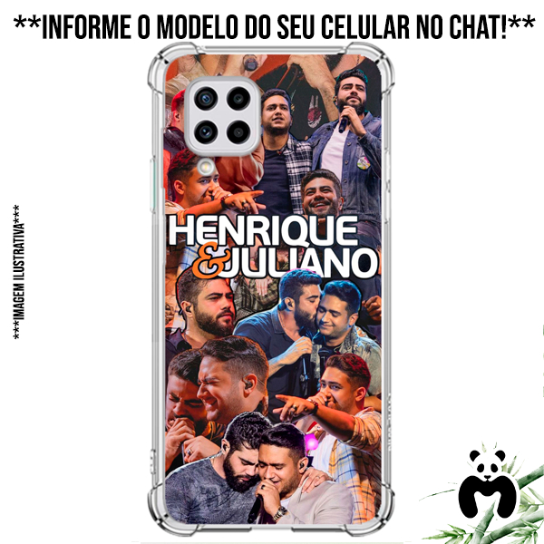 Capa Case Personalizada Musica Show Cartor Sertanejo Universitário Dupla Henrique e Juliano