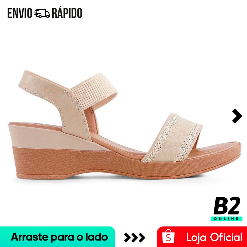 Sandália Usaflex Salto Anabela Feminina Original com Nota Fiscal e Garantia