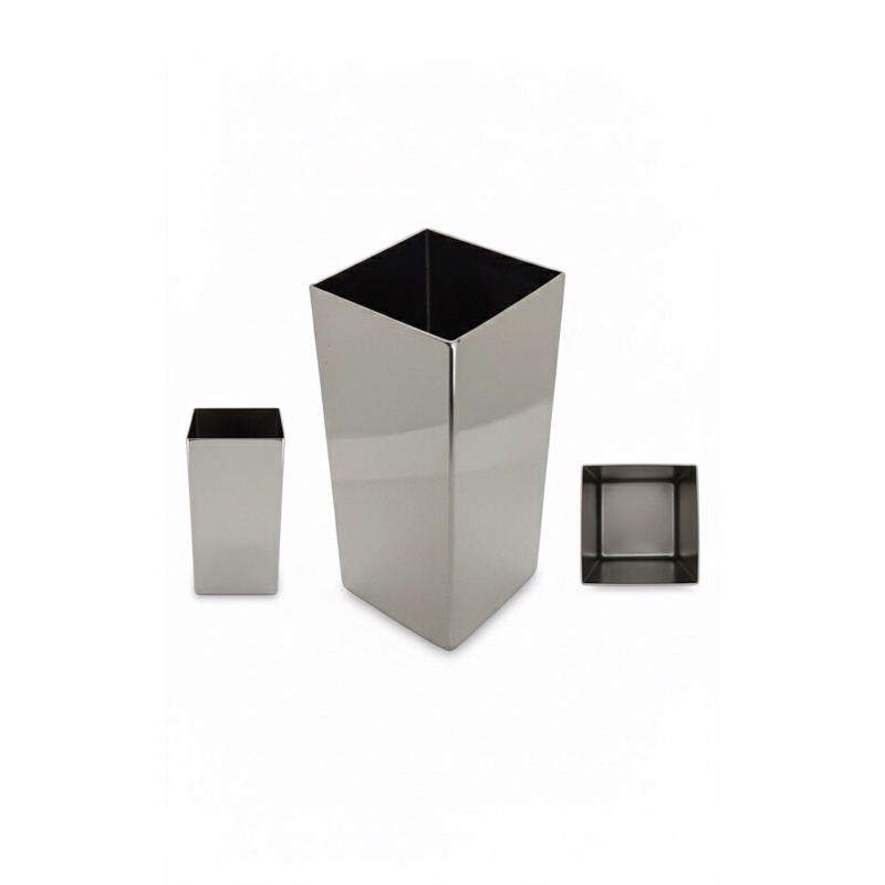 Copo TERERÉ cuia inox 304 espelhado premium quadrado estilo